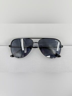 Quay Australia High Key Mini Polarized Black smoke Aviator Sunglasses vacation